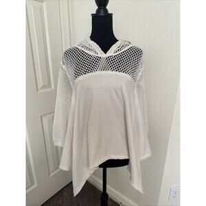 We The Free T Shirt Top Mermaid Rocker Tee Hoodie Size XS Asymmetrical Hem